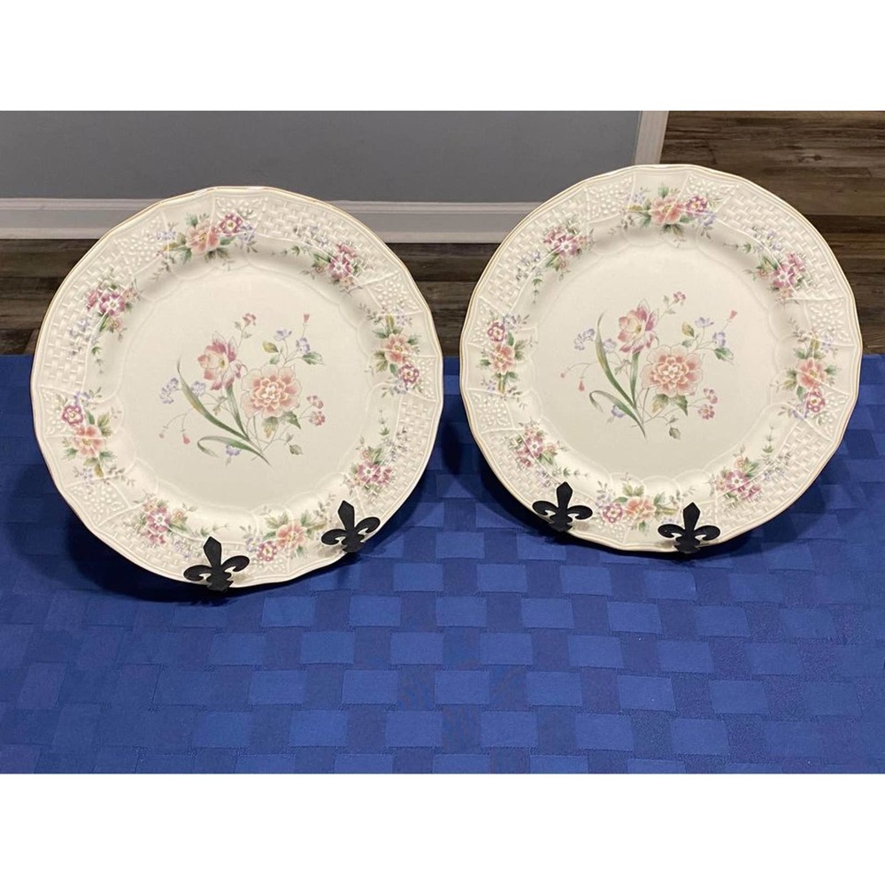 Set Of Two~Lydia by Mikasa, Stoneware Dinner‎ Plates